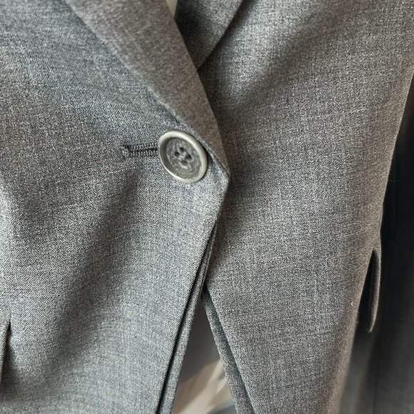 BCBG MAXAZRIA women’s grey double detail blazer size S - Picture 3 of 13